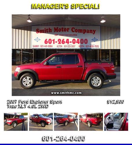 2007 Ford Explorer Sport Trac XLT 4.0L 2WD - Hurry In Today