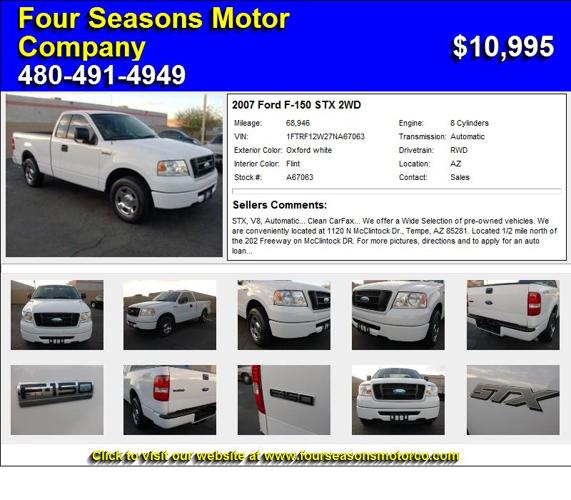 2007 Ford F-150 STX 2WD - Affordable Cars