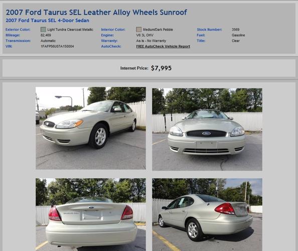 2007 Ford Taurus Sel Leather Alloy Wheels Sunroof All Credit Types Accepted