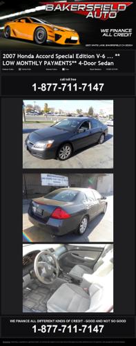 +++ 2007 Honda Accord Special Edition V-6 ... ** Low Monthly Payments**