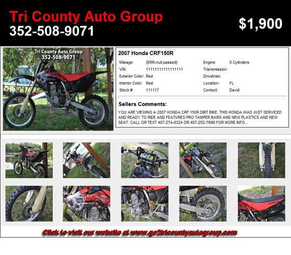 2007 Honda CRF150R - This is the one you have been looking for