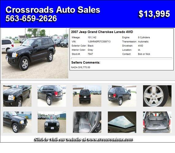 2007 Jeep Grand Cherokee Laredo 4WD - Wont Last at this Price