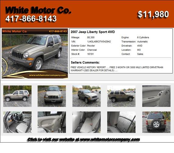 2007 Jeep Liberty Sport 4WD - Hurry In