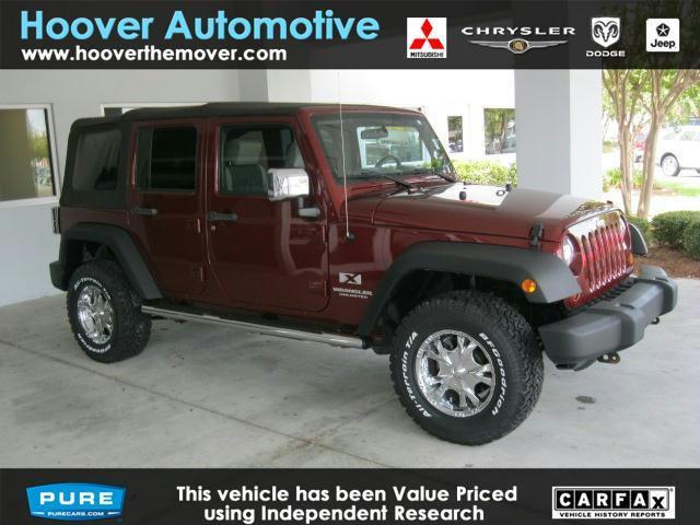 2007 jeep wrangler 4wd 4dr unlimited x price reduced 11065c burgundy