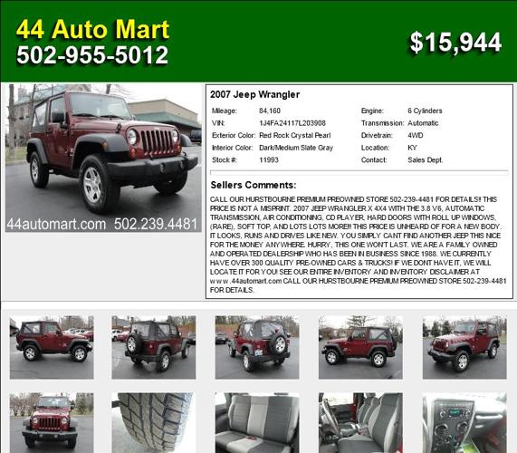 2007 Jeep Wrangler - Buy Me