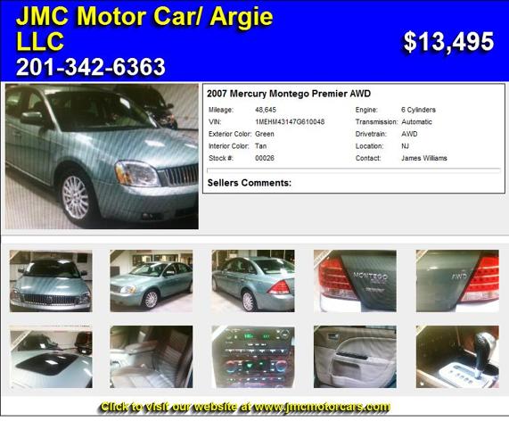 2007 Mercury Montego Premier AWD - Priced to Sell