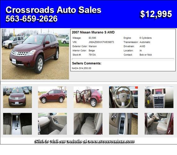 2007 Nissan Murano S AWD - Priced to Sell