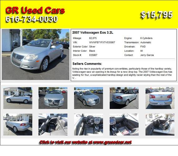 2007 Volkswagen Eos 3.2L - No Need to continue Shopping