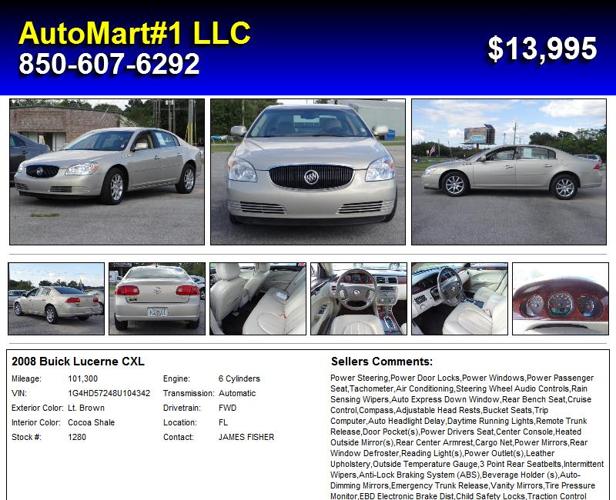 2008 Buick Lucerne CXL - New Home Needed