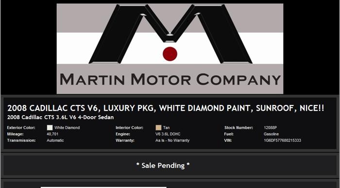 2008 Cadillac Cts V6 Luxury Pkg White Diamond Paint Sunroof Nice!!