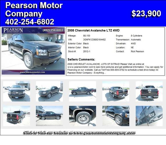 2008 Chevrolet Avalanche LTZ 4WD - Wont Last at this Price