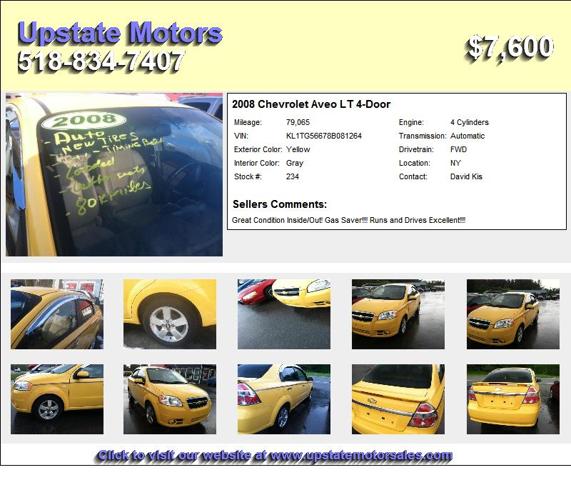 2008 Chevrolet Aveo LT 4-Door - Affordable Cars For Sale