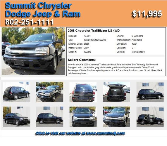 2008 Chevrolet TrailBlazer LS 4WD - Stop Shopping and Buy Me