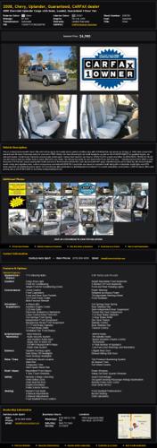 2008 Chevy Uplander Guaranteed Carfax Dealer