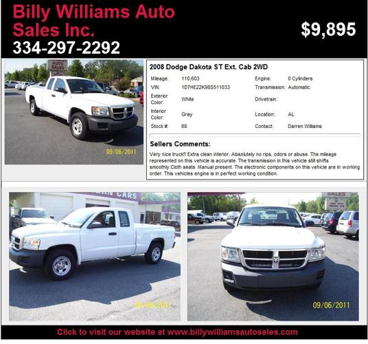 2008 Dodge Dakota ST Ext. Cab 2WD - This is the one
