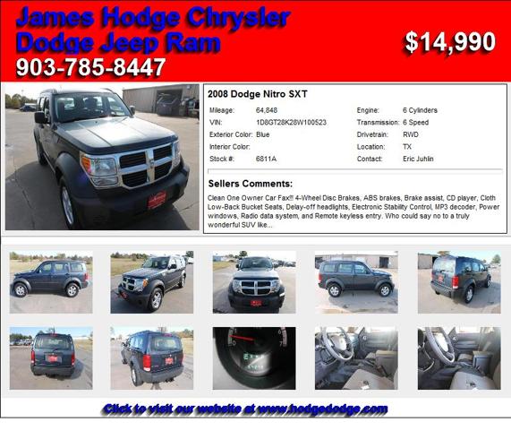 2008 Dodge Nitro SXT - Needs New Owner