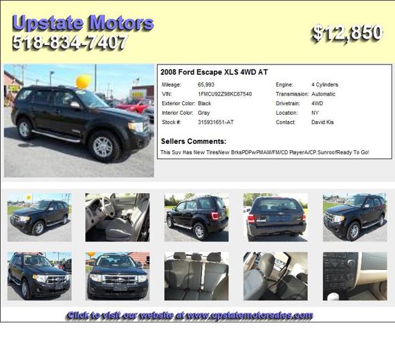 2008 Ford Escape XLS 4WD AT - Used Car Sales 12944