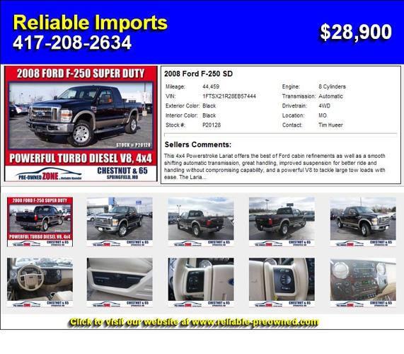 2008 Ford F-250 SD - Clean Will Finance
