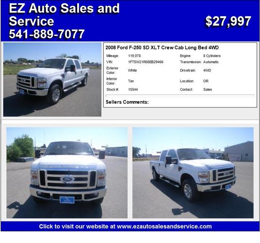 2008 Ford F-250 SD XLT Crew Cab Long Bed 4WD - Look No More