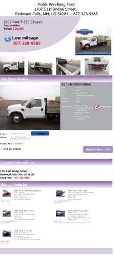 2008 ford f-350 chassis great condition 3984 6.4l v8 diesel