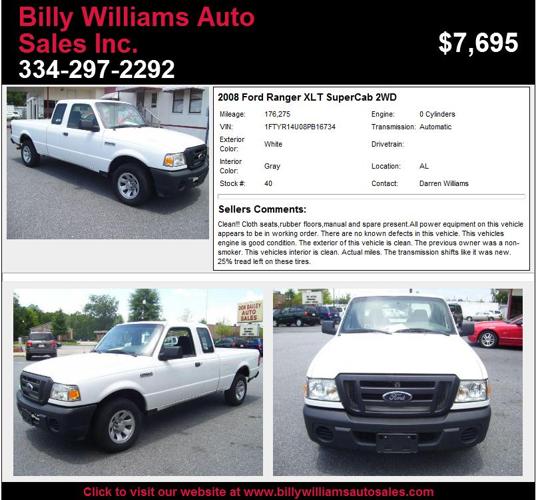 2008 Ford Ranger XLT SuperCab 2WD - Hurry In