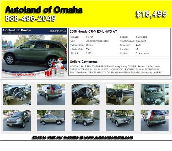 2008 Honda CR-V EX-L 4WD AT - Your Search is Over