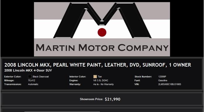 2008 Lincoln Mkx Pearl White Paint Leather DVD Sunroof 1 Owner