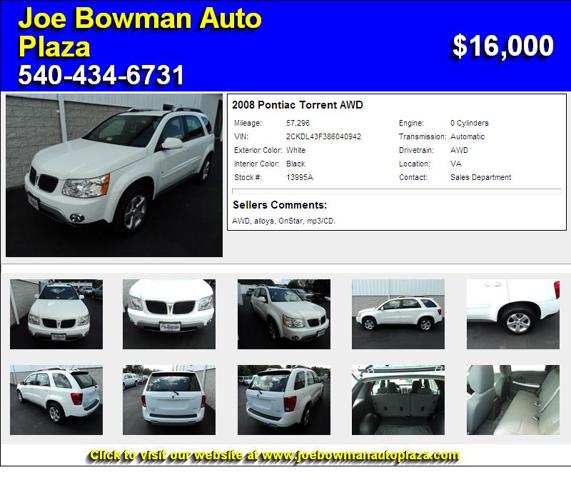 2008 Pontiac Torrent AWD - Your Search Stops Here