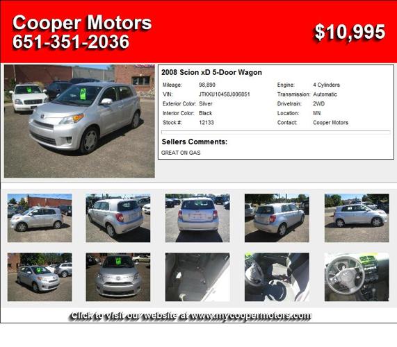 2008 Scion xD 5-Door Wagon - Call to Schedule your Test Drive