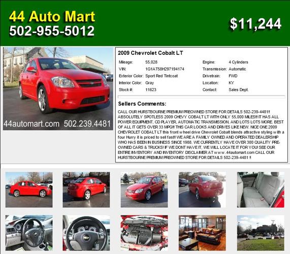 2009 Chevrolet Cobalt LT - Call Now