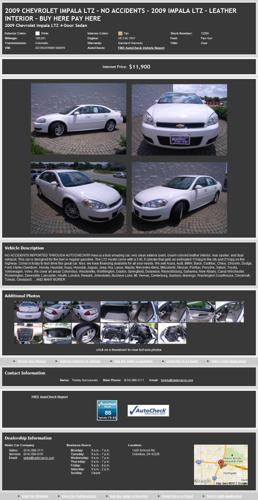2009 Chevrolet Impala Ltz - No Accidents - 2009 Impala Ltz - Leather Interior - Buy Here Pay Here