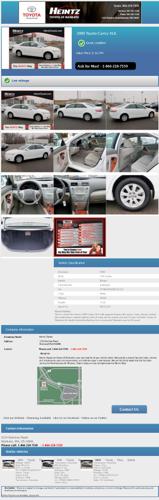 2009 toyota camry xle great condition 9r122223 white