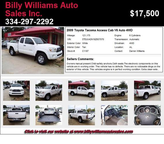 2009 Toyota Tacoma Access Cab V6 Auto 4WD - Stop Shopping and Buy Me