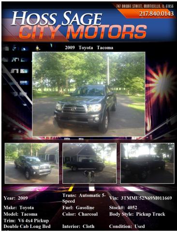 2009Toyota Double Cab 4X4 1 Owner
