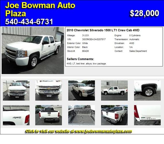 2010 Chevrolet Silverado 1500 LT1 Crew Cab 4WD - Priced to Sell