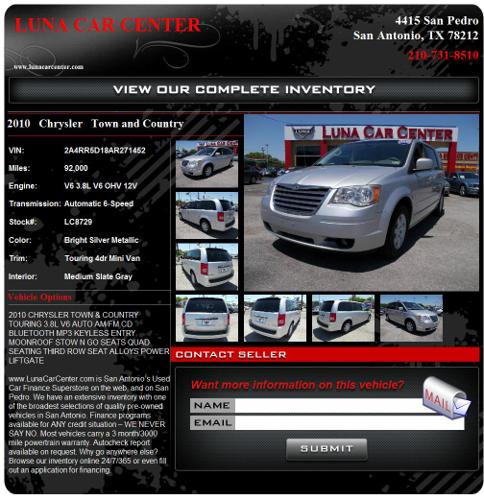? ?2010 Chrysler Town and Country 92000 miles V6