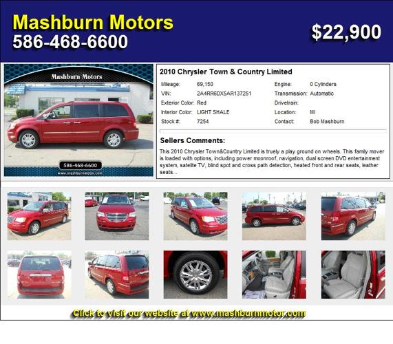 2010 Chrysler Town & Country Limited - Nice