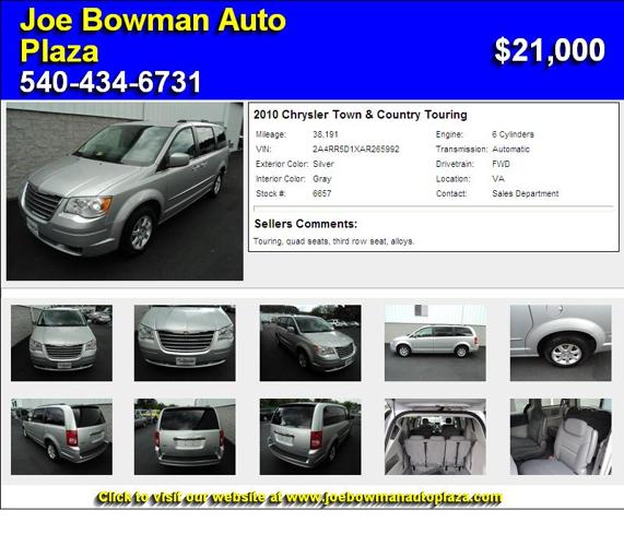 2010 Chrysler Town & Country Touring - Take me Home Today