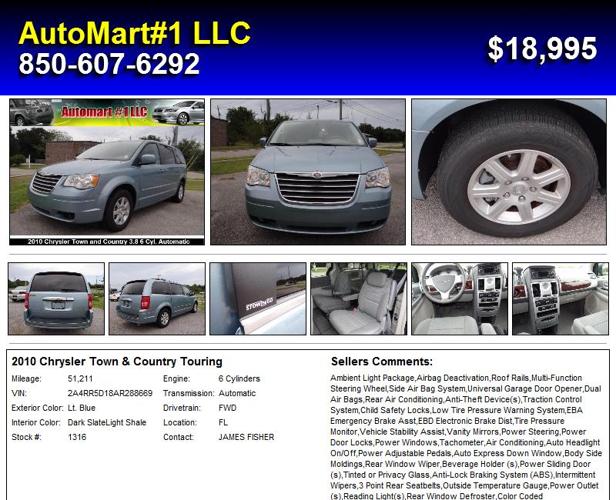 2010 Chrysler Town & Country Touring - This is the one you have been looking for