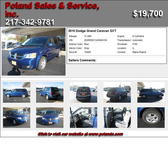 2010 Dodge Grand Caravan SXT