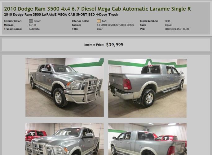 2010 Dodge Ram 3500 4X4 6.7 Diesel Mega Cab Automatic Laramie Single R