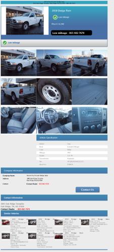 2010 dodge ram low mileage p3892a extended wagon