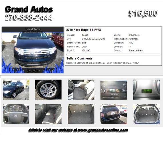 2010 Ford Edge SE FWD - Ready for a new Home