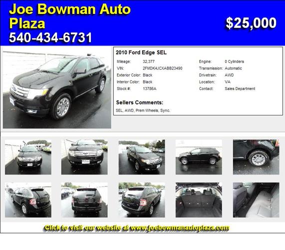 2010 Ford Edge SEL - Manager's Special