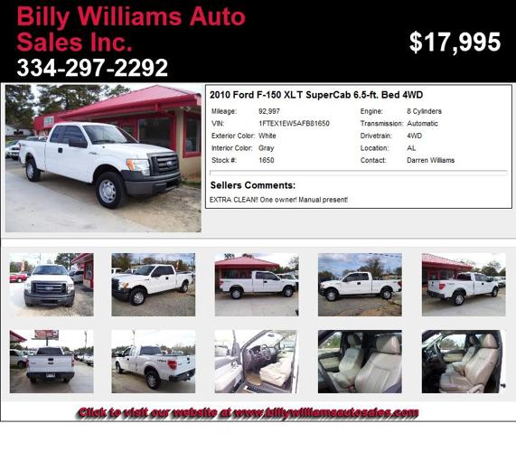 2010 Ford F-150 XLT SuperCab 6.5-ft. Bed 4WD - Nice