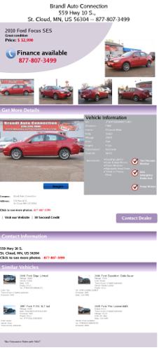 2010 ford focus ses finance available 94032 automatic