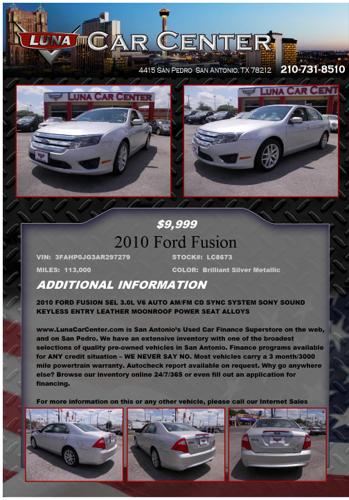 ??2010 Ford Fusion 113000 miles Brilliant Silver Metallic