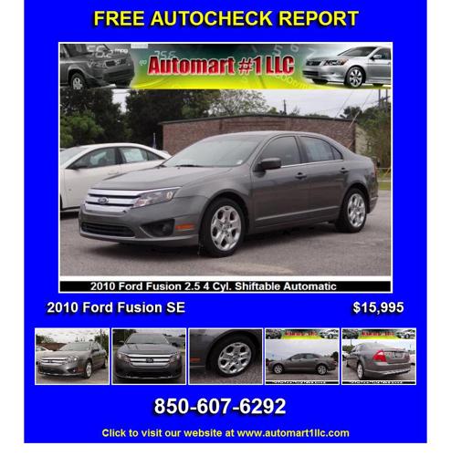 2010 Ford Fusion SE - Needs New Home