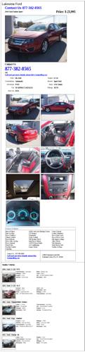 2010 ford fusion sport f676 dk. red