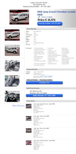 2010 jeep grand cherokee laredo 4wd finance available 311-1 53192